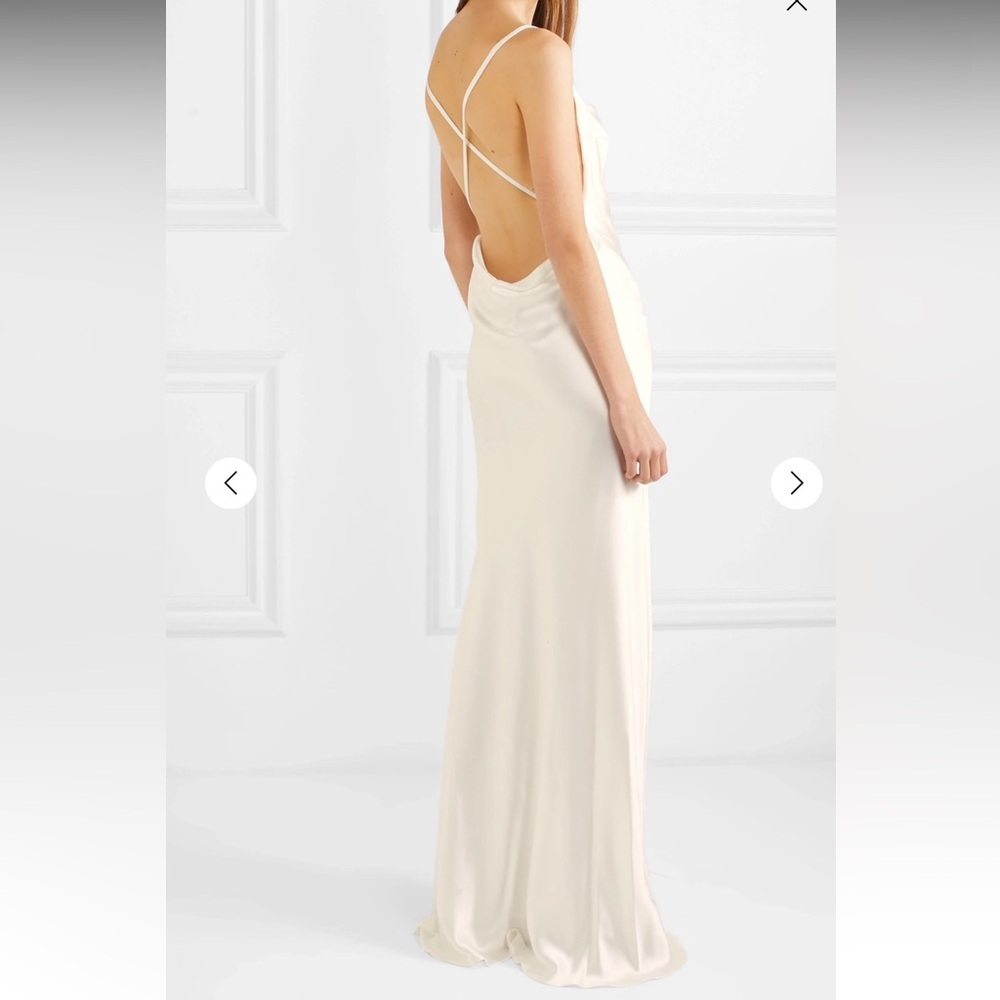 NWT Galvan London Size FR42 Whitely Silk Cowl-neck bridal gown
